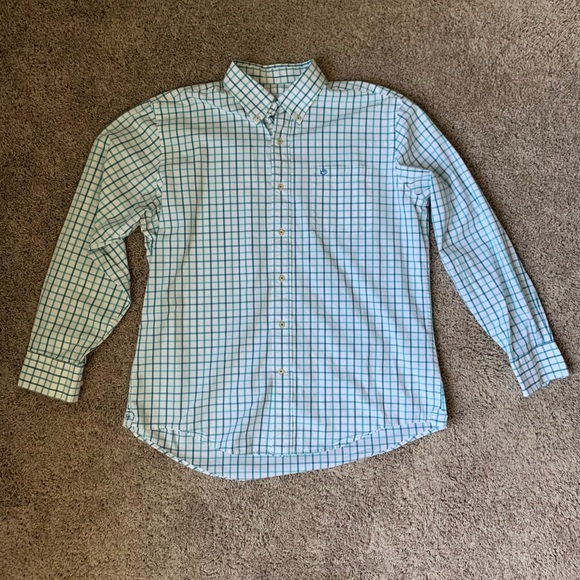 Southern Tide Green Plaid Button Down - Picture 1 of 7